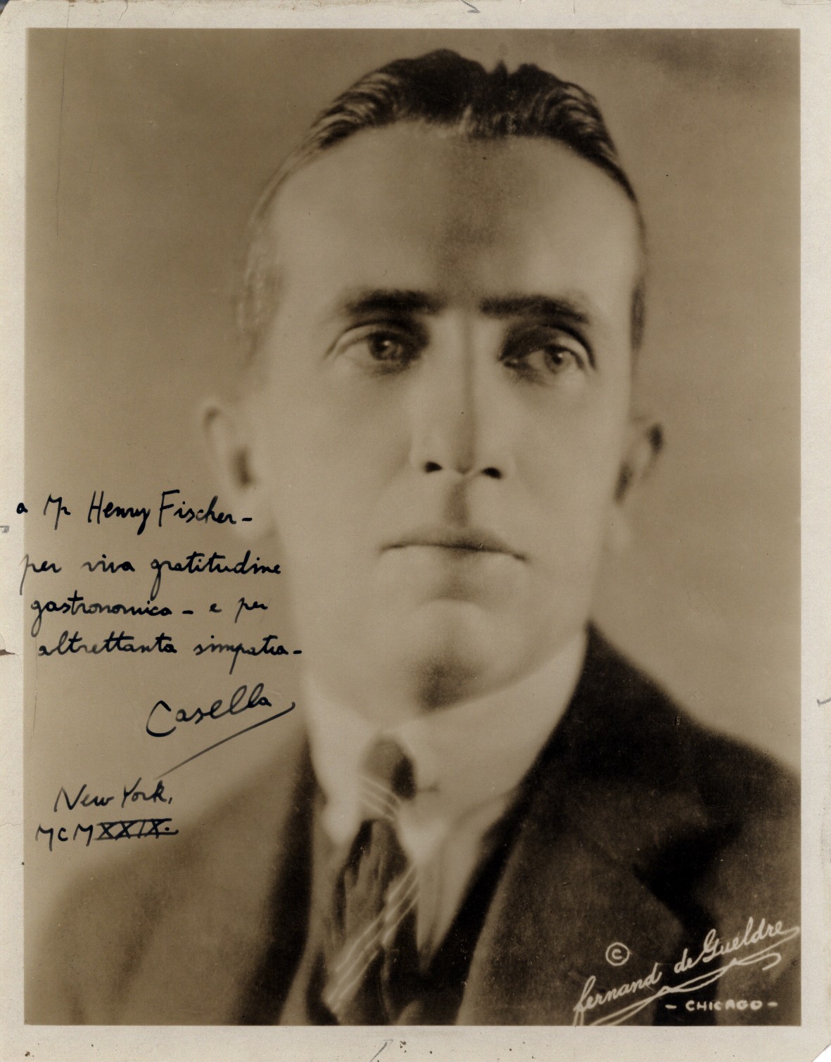 Casella, Alfredo - Photograph Signed - (2247)