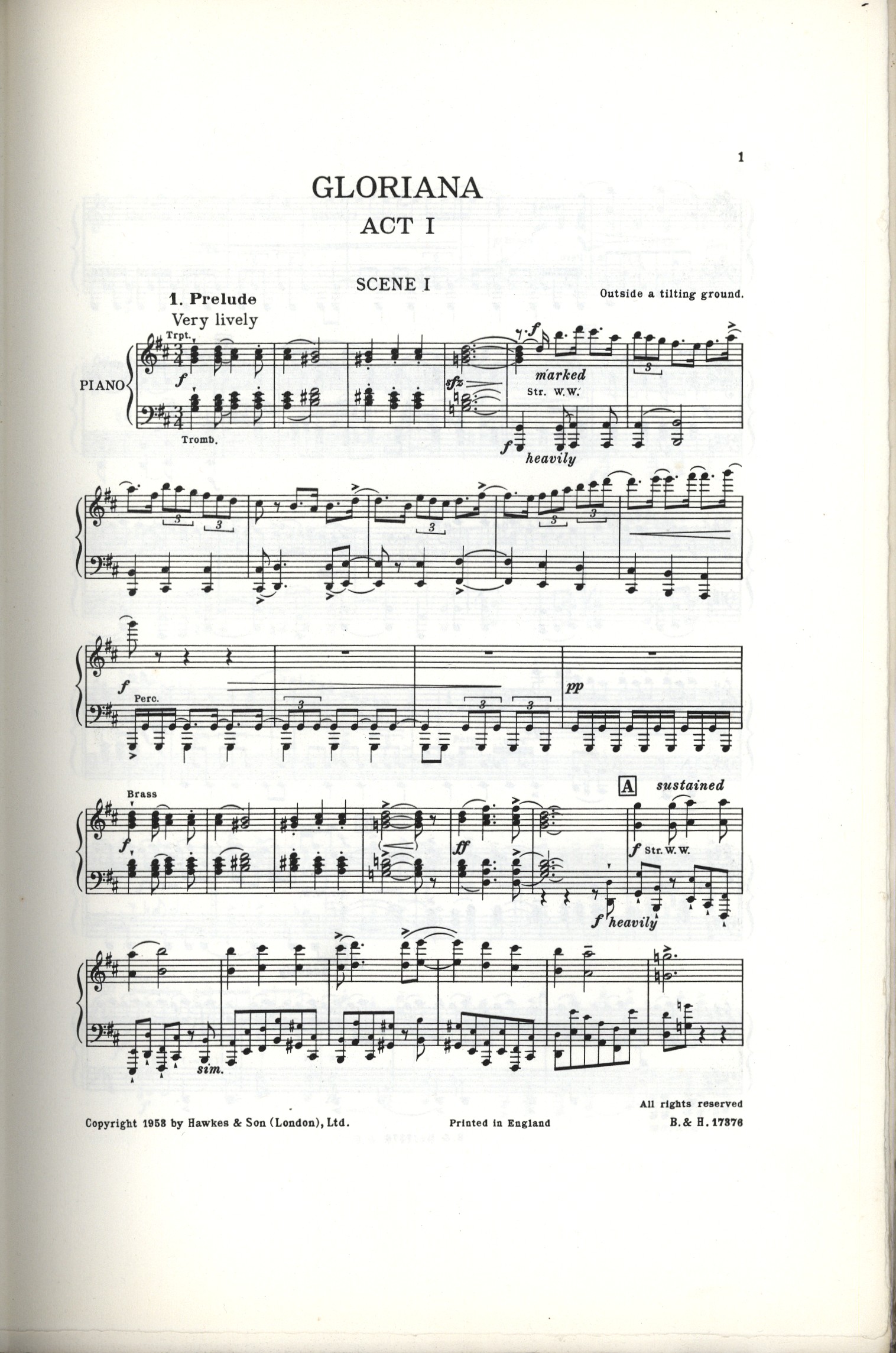 Britten Signed Score - Britten, Benjamin - (1639)