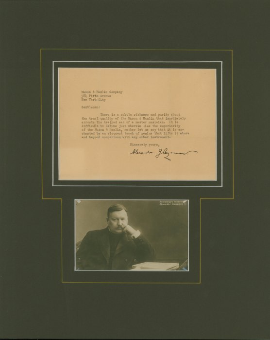 Glazunov, Aleksandr - Ensemble with Typed Letter Signed