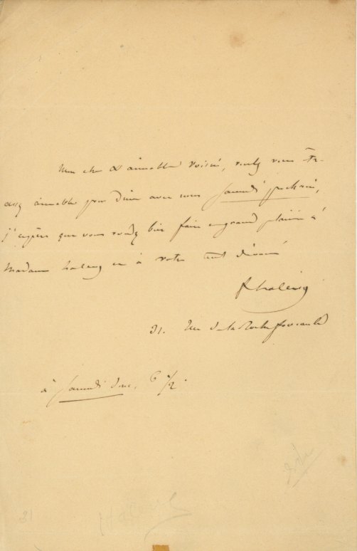 Halévy, Jacques-Fromenthal - Autograph Letter Signed