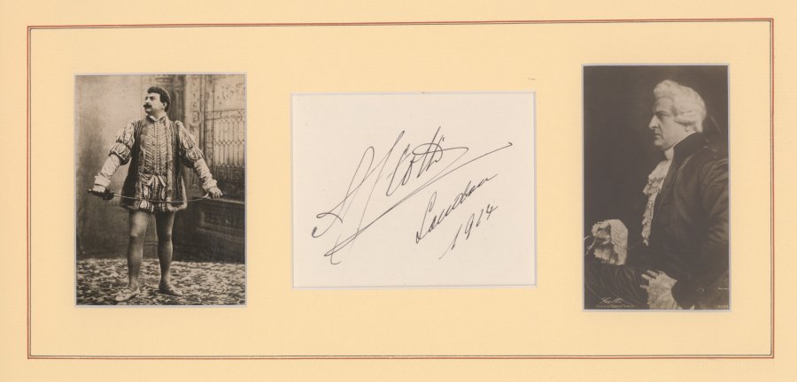 Scotti, Antonio - ensemble with signature & two photos, as don giovanni