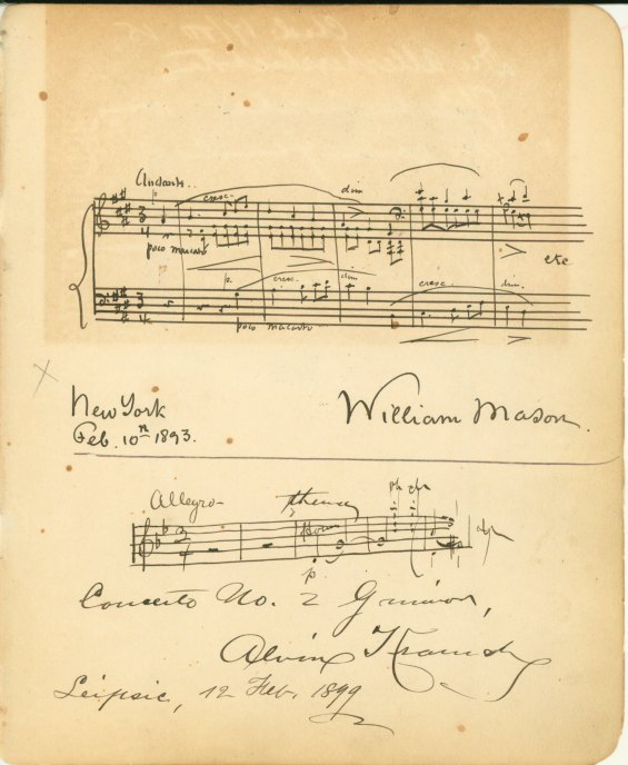 Mason, William - Autograph Musical Quotation