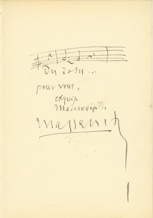 Massenet, Jules - Autograph Musical Quote - (4205)