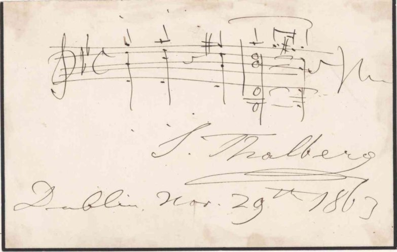 Thalberg, Sigismond - Autograph Musical Quotation Signed