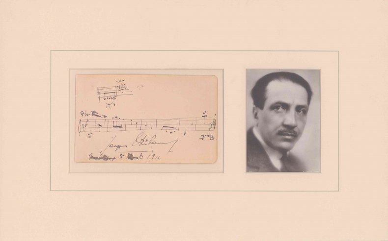 Thibaud, Jacques - Ensemble with Photograph and Musical Palindrome