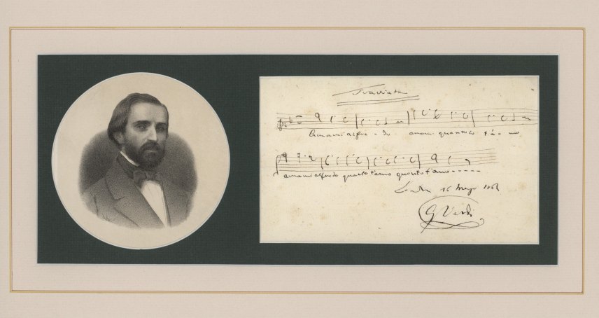 Verdi, Giuseppe - Autograph Musical Quotation - (4961)