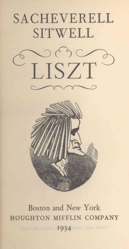 Sitwell, Sacheverell - Liszt.
