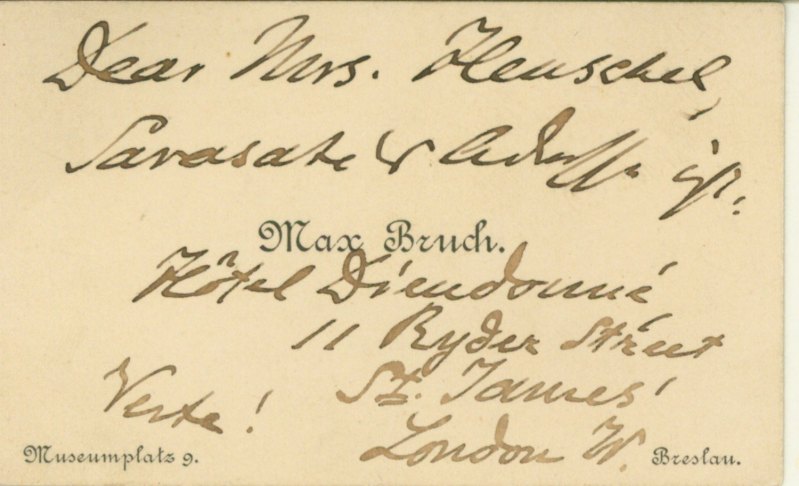 Bruch, Max - Carte De Visite - (4339)