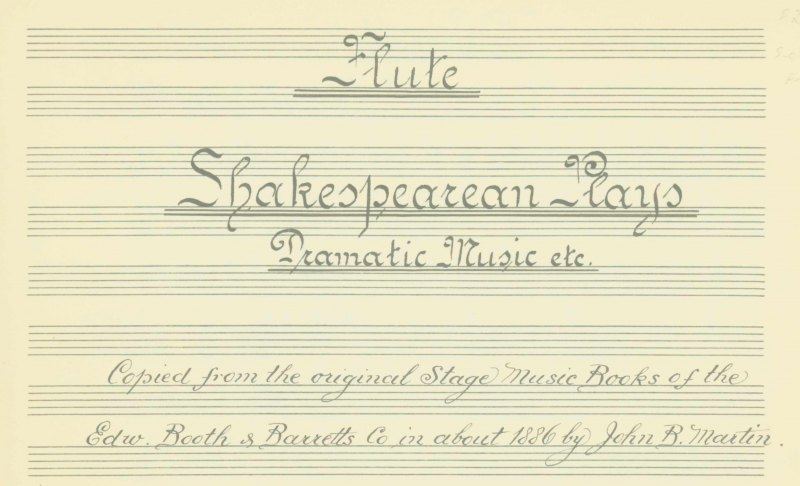 Shakespeare - Incidental Music For Plays - Shakespearean Plays. Dramatic Music Etc. Flute... - (7000)