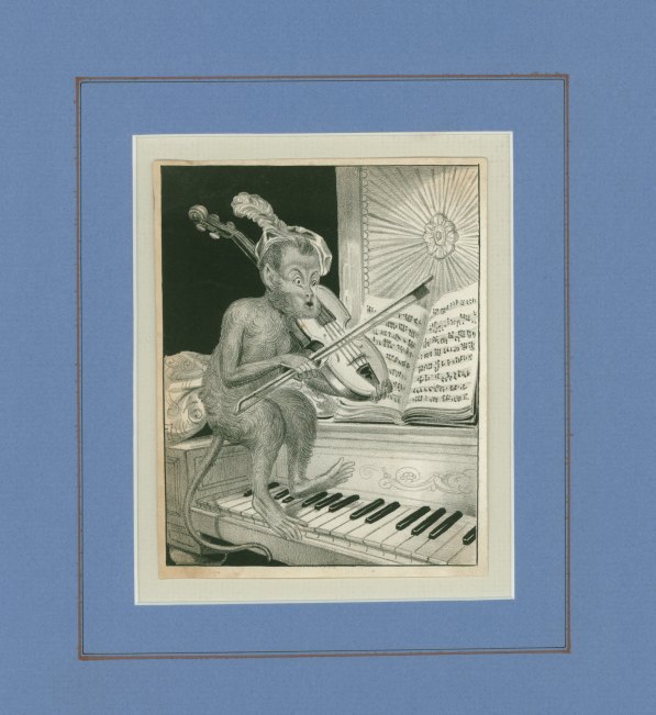 Caricature - Monkey Playing Violin - (5695)