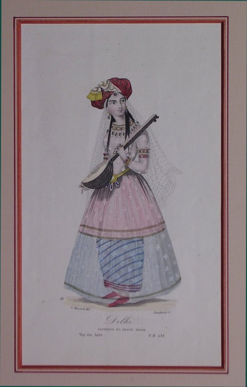 INDIAN GIRL PLAYING A LUTE