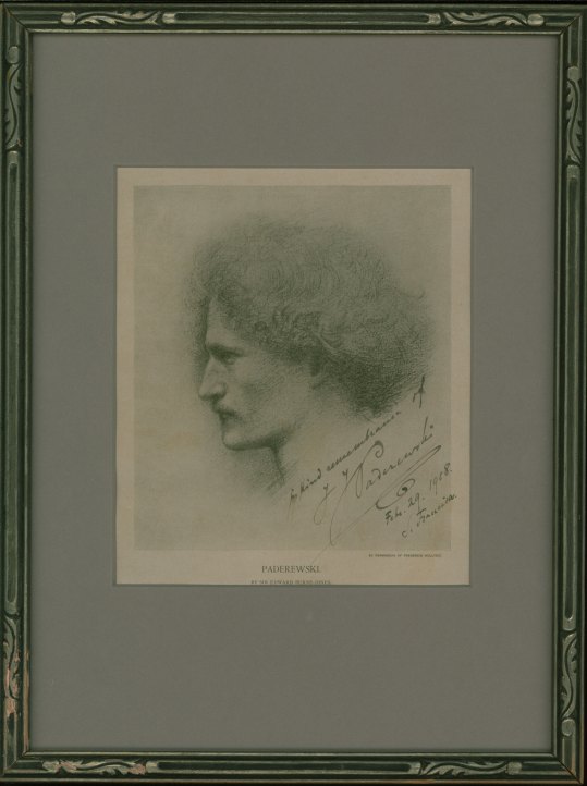 Paderewski, Ignace Jan - Signed Portrait
