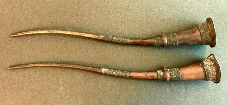 TRUMPETS USED IN FILM "LOST HORIZON" - Tibetan curved temple trumpets