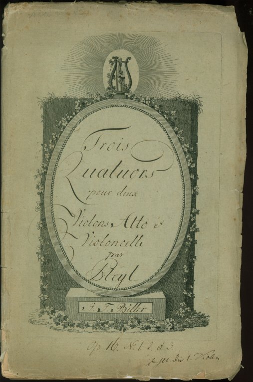 Pleyel, Ignaz - Manuscript Of Three Quartets. - (4064)