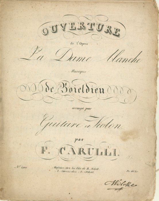 Boieldieu, François-Adrien - Overture De L'Opéra La Dame Blanche Arrangé Pour Guitare... - (4013)