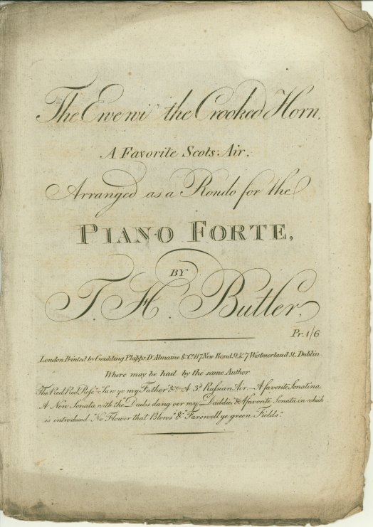 Butler, T.H. - The Ewe Wi' The Crooked Hown, A Favorite Scots Air, Arranged As A Rondo For The... - (6136)