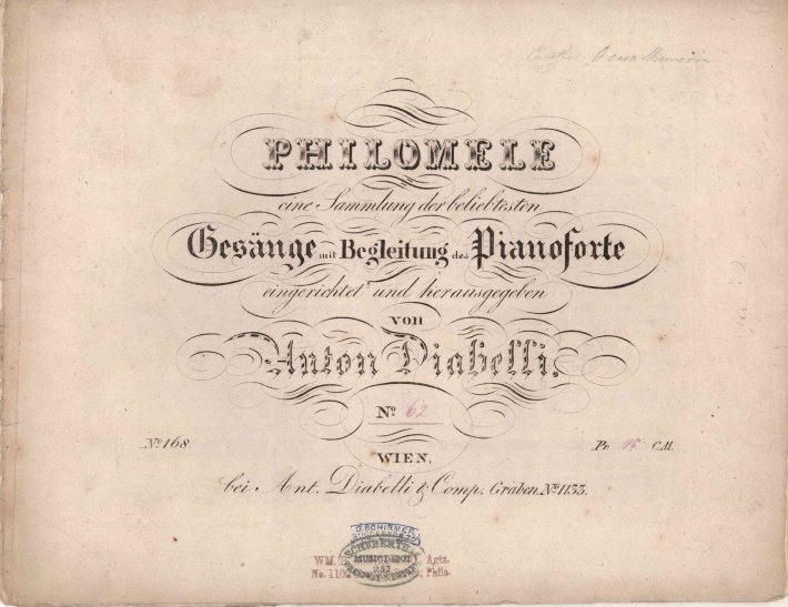 Diabelli, Antonio - Philomele, eine Sammlung der beliebtesten Gesänge