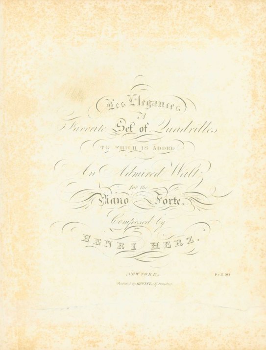 Herz, Henri - Les Coquettes, two favorite Setts of Quadrilles, arranged