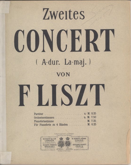 Liszt, Franz - Piano Concerto No. 2, "Zweites Concert (A-dur. La-maj.)
