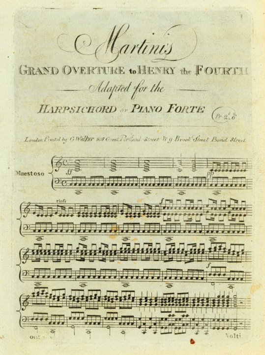 Martini, Giovanni - Martini's Grand Overture to Henry the Fourth,