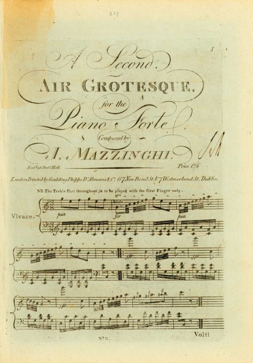 Mazzinghi, Joseph - Air Grotesque, for the Piano Forte. Nos. 1-3