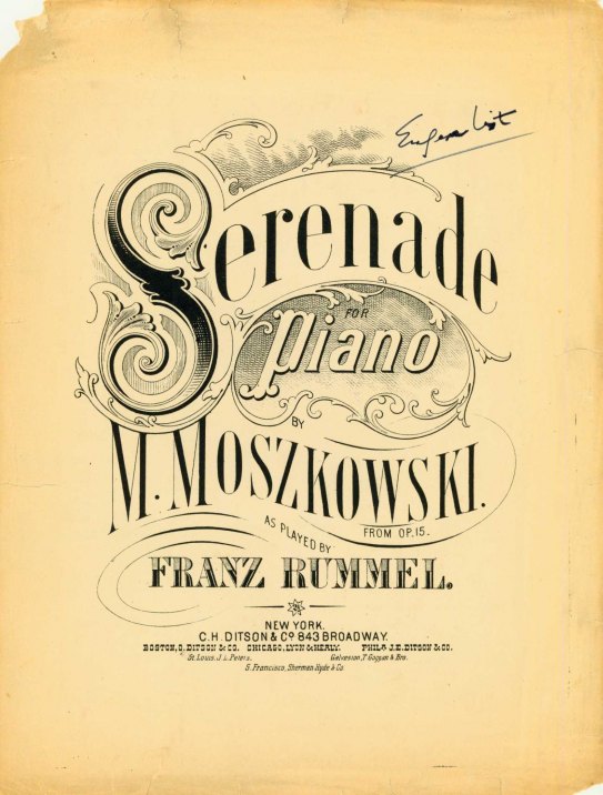 Moszkowski, Moritz - Serenade for the Piano. From Op. 15 [No. 1,
