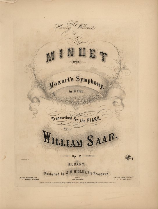 Mozart, W.A. - Symphony No. 39, K543, Minuet, arranged, "Minuet from