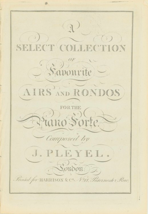 Pleyel, Ignaz - A Select Collection of Favourite Airs and Rondos for