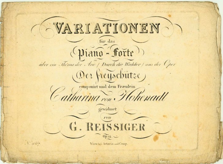Reissinger, G. - Variationen für das Piano-Forte über ein Thema der