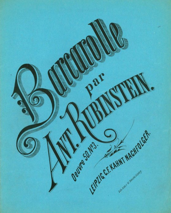 Rubinstein, Anton - Barcarolle. Op. 50, No. 3