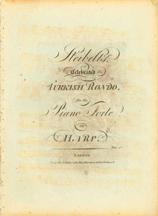 Steibelt, Daniel - Celebrated Turkish Rondo, for the Piano Forte or Harp