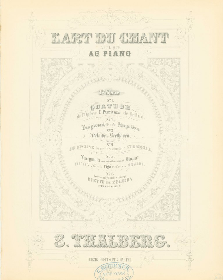 Thalberg, Sigismond - L'Art du Chant appliqué au piano. 1.re Série.
