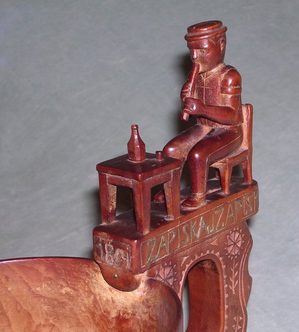 Beer Stein - Antique Stein With Flutist. - (1950)