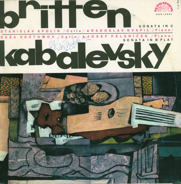Britten, Benjamin - LP Recording signed by Britten and Kabalevsky