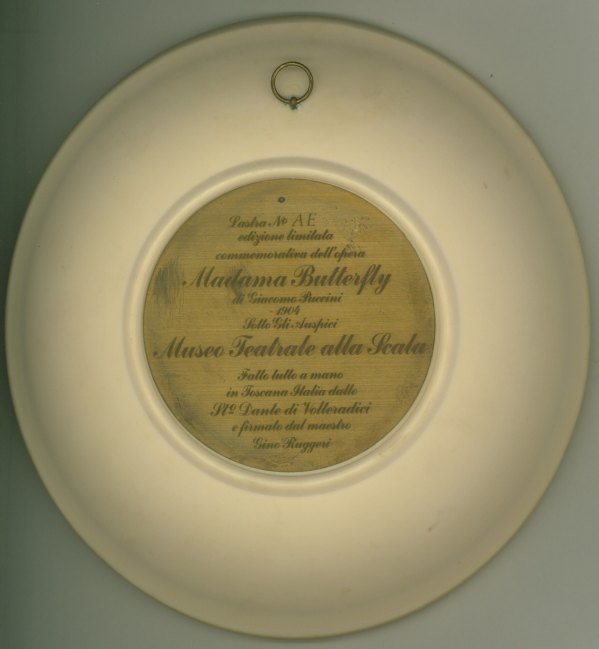 Opera - Madame Butterfly Plate - Van Der Gouwen, Gilliam - (3715)