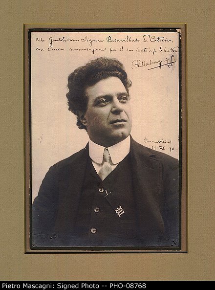 Mascagni, Pietro - Photograph Signed