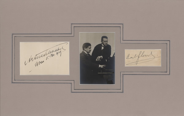 SCHNABEL & FLESCH ENSEMBLE PORTRAIT WITH SIGNATURES - Schnabel, Artur