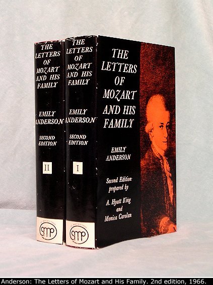 MOZART - BOOKS OF LETTERS - Anderson, Emily - The Letters of Mozart and