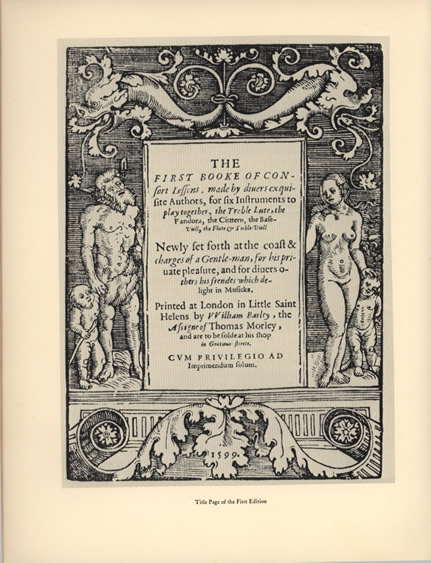 Morley, Thomas - The First Book of Consort Lessons Collected by Thomas