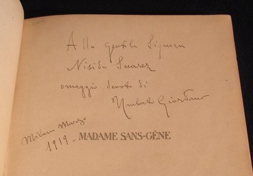 Giordano, Umberto - Madame Sans-Gêne: Commedia.