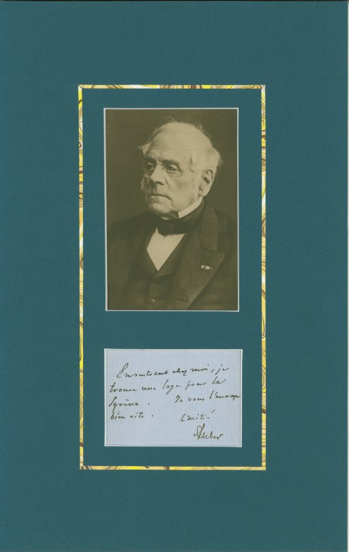 Auber, Daniel - Ensemble with Photograph and Letter Signed