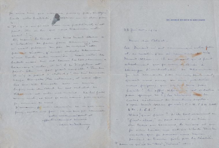 Debussy, Claude - Autograph Letter Signed