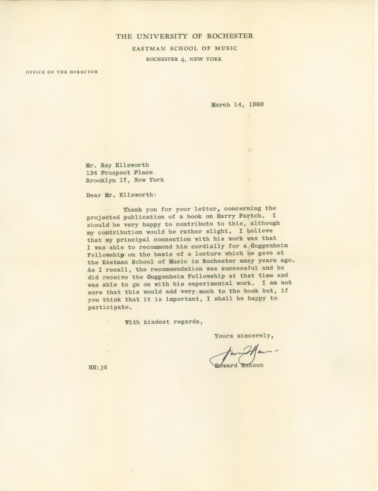 Hanson, Howard - Typed Letter Signed