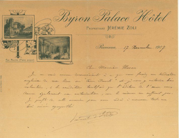 Indy, Vincent d' - Autograph Letter Signed