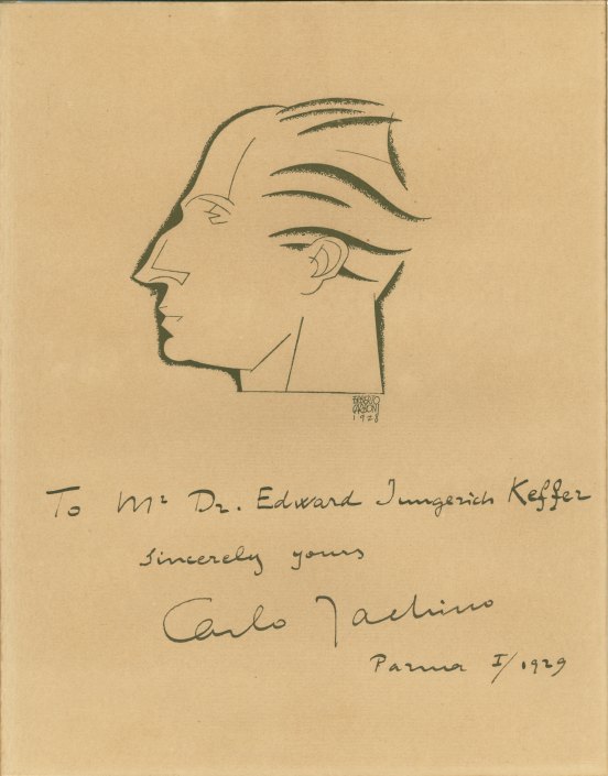 Jachino, Carlo - Portrait by Carboni Signed