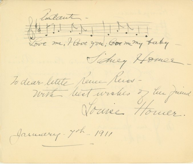 Jadlowker, Herman (Hermann) - Autograph Musical Quotation of