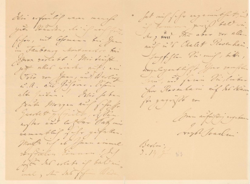 Joachim, Joseph - Autograph Letter Signed