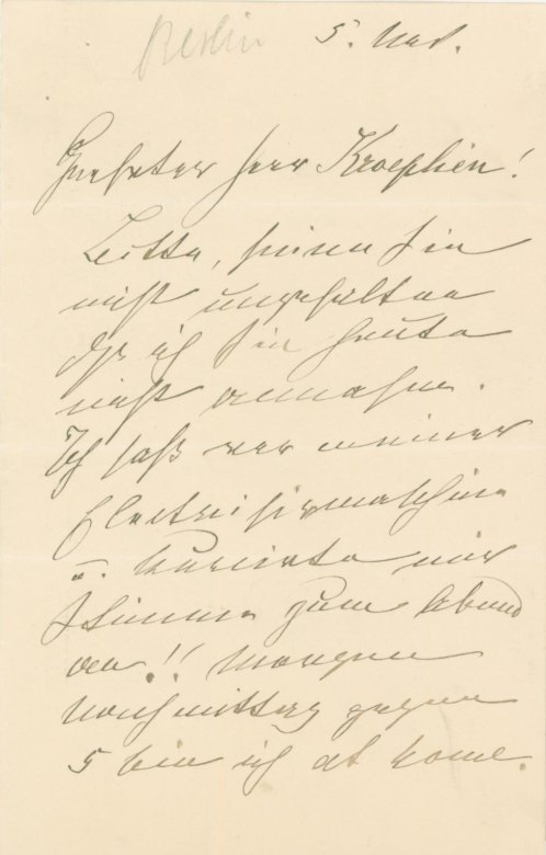 Joachim, Amalie - Two Autograph Letters Signed