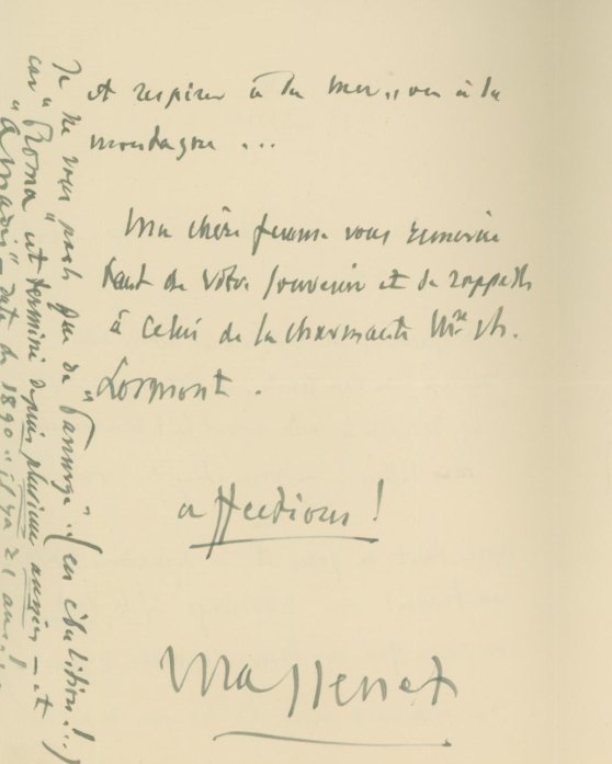 Massenet, Jules - Autograph Letter Signed
