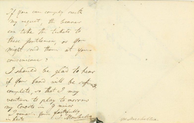 Moscheles, Ignaz - Autograph Letter Signed